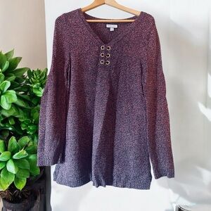 Women's Burgundy Knit Top